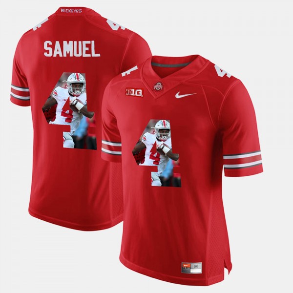 Ohio State Buckeyes Curtis Samuel Men's #4 Scarlet Pictorial Fashion College Football Jersey 2404IWUV8